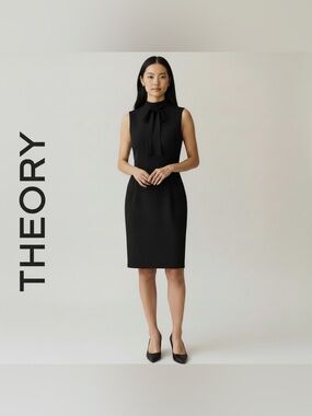 Theory Black Midi Dress